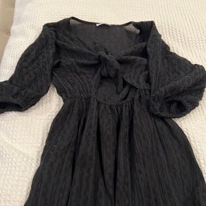 Black Resort tie front Dress